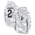 Mdoa A.Cardinals #2 Will Johnson Player Camo Salute to Service Hoodies Stitched Jerseys