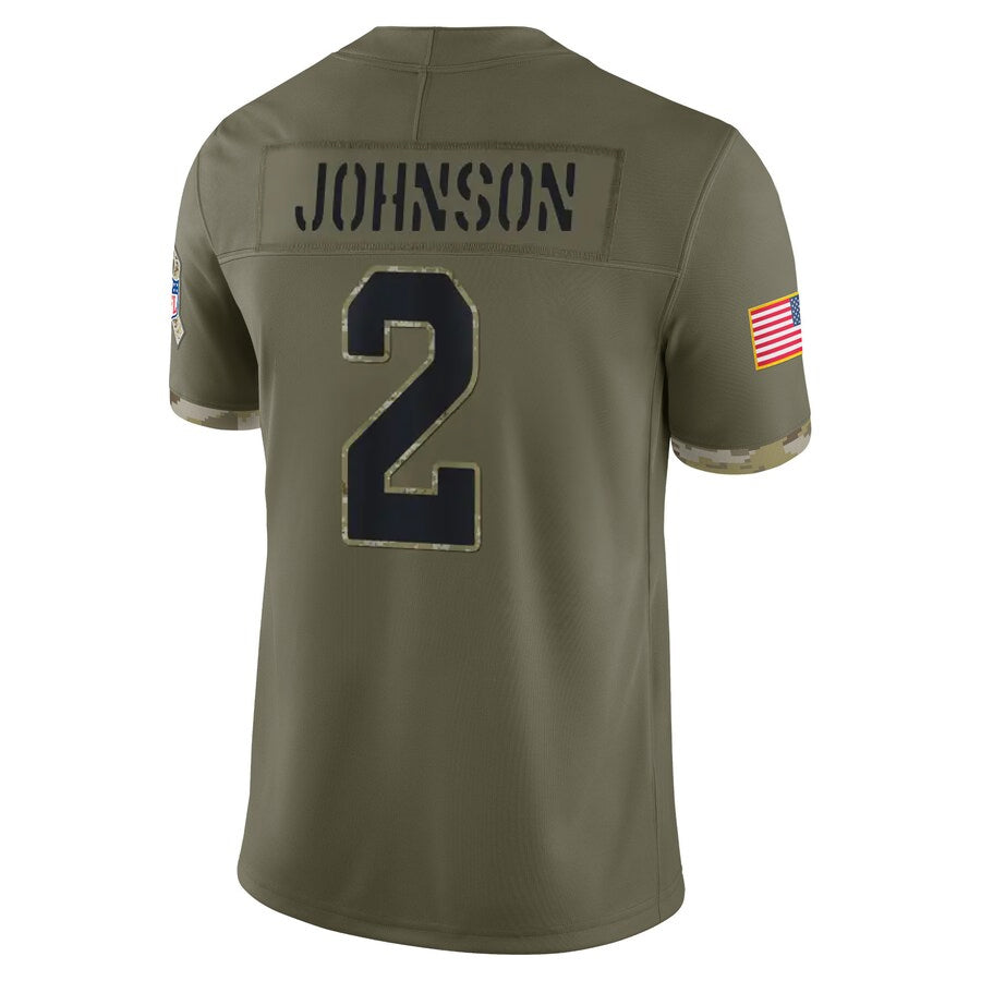 Mdoa A.Cardinals #2 Will Johnson Player Olive Salute To Service Limited Game Stitched Jerseys