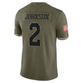 Mdoa A.Cardinals #2 Will Johnson Player Olive Salute To Service Limited Game Stitched Jerseys