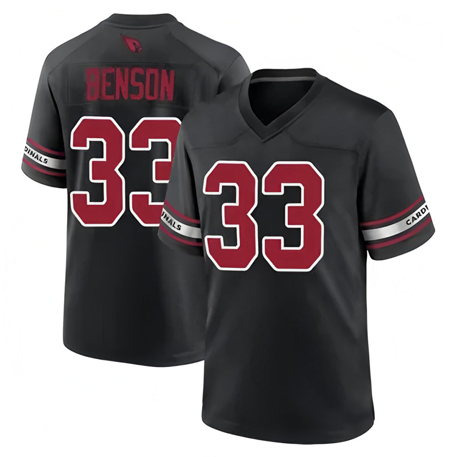 Mdoa A.Cardinals #33 Trey Benson Player Black Home Game Stitched Jerseys