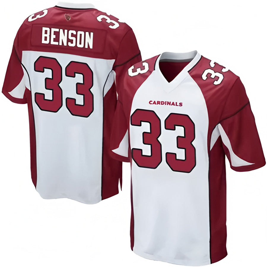Mdoa A.Cardinals #33 Trey Benson Player White Home Game Stitched Jerseys