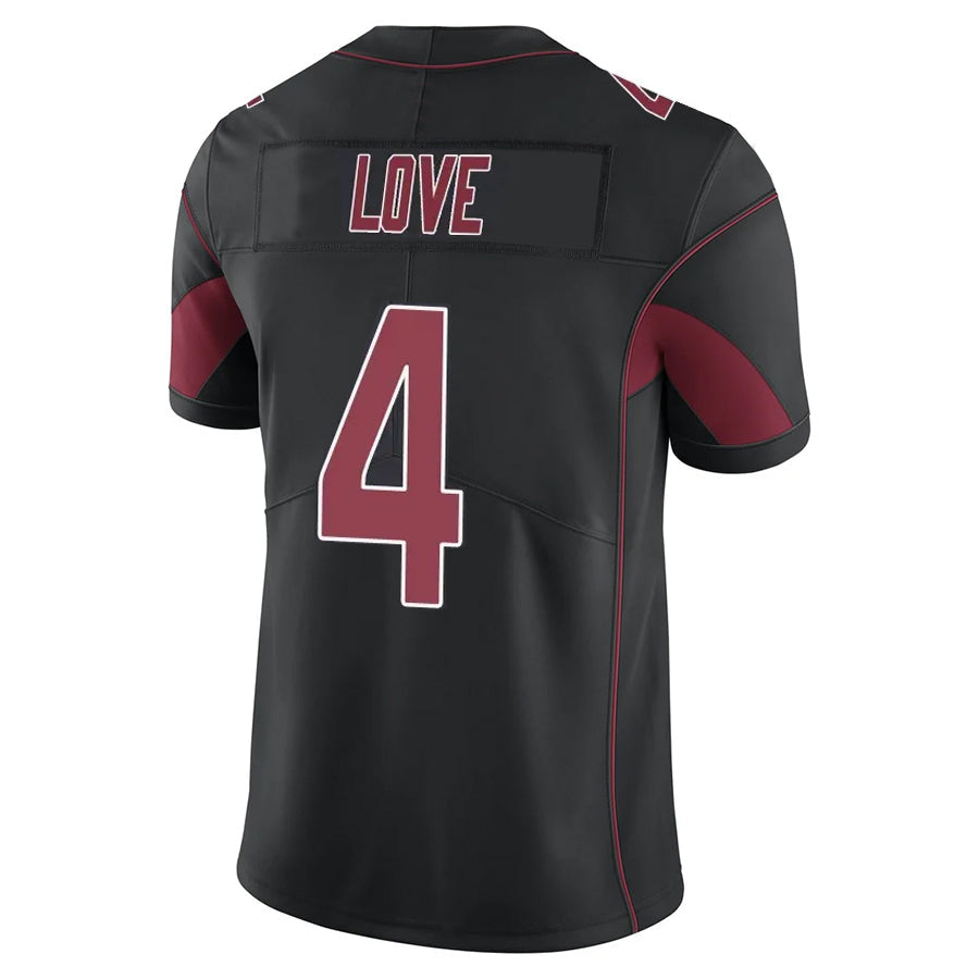 Mdoa A.Cardinals #4 Jeremiyah Love Player Black Limited Elite Home Game Stitched Jerseys