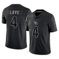 Mdoa A.Cardinals #4 Jeremiyah Love Player Black RFLCTV Limited Home Game Stitched Jerseys
