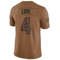 Mdoa A.Cardinals #4 Jeremiyah Love Player Brown Limited Salute To Service Game Stitched Jerseys