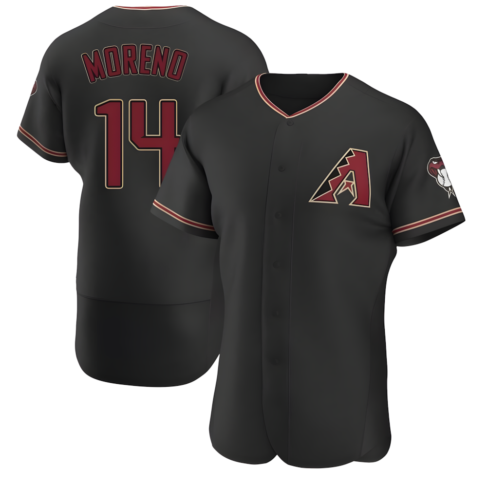 Mdoa A.Diamondbacks #14 Gabriel Moreno Player Black Authentic Alternate Stitched Jerseys