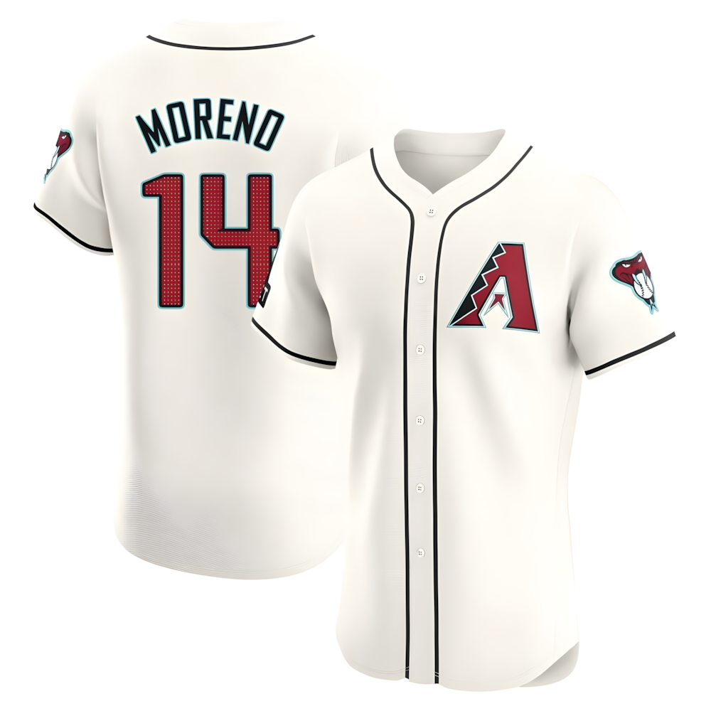 Mdoa A.Diamondbacks #14 Gabriel Moreno Player Cream Elite Home Patch Stitched Jerseys