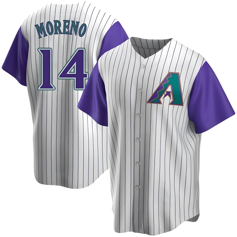 Mdoa A.Diamondbacks #14 Gabriel Moreno Player Purple Replica Alternate Cooperstown Collection Stitched Jerseys