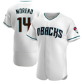 Mdoa A.Diamondbacks #14 Gabriel Moreno Player White Teal Alternate Stitched Jerseys