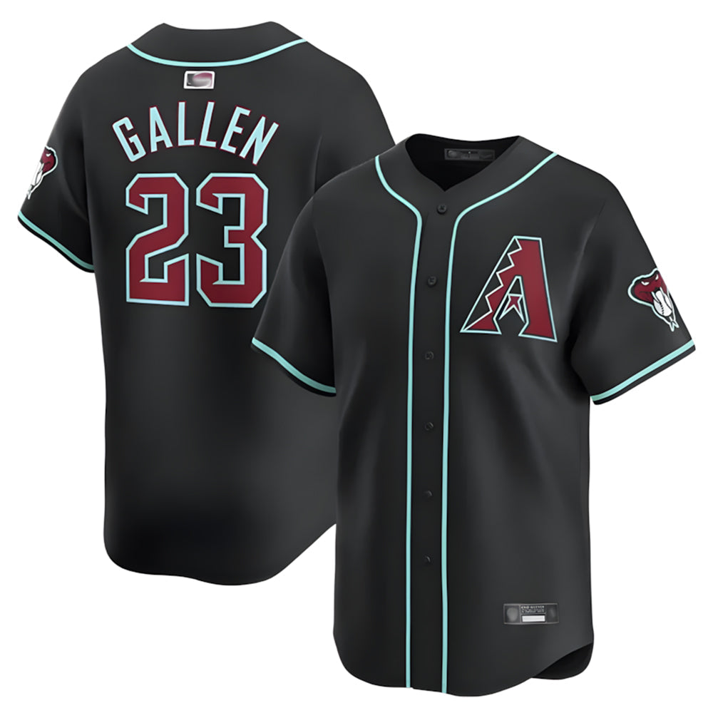 Mdoa A.Diamondbacks #23 Zac Gallen Player Black Replica Game Stitched Jerseys