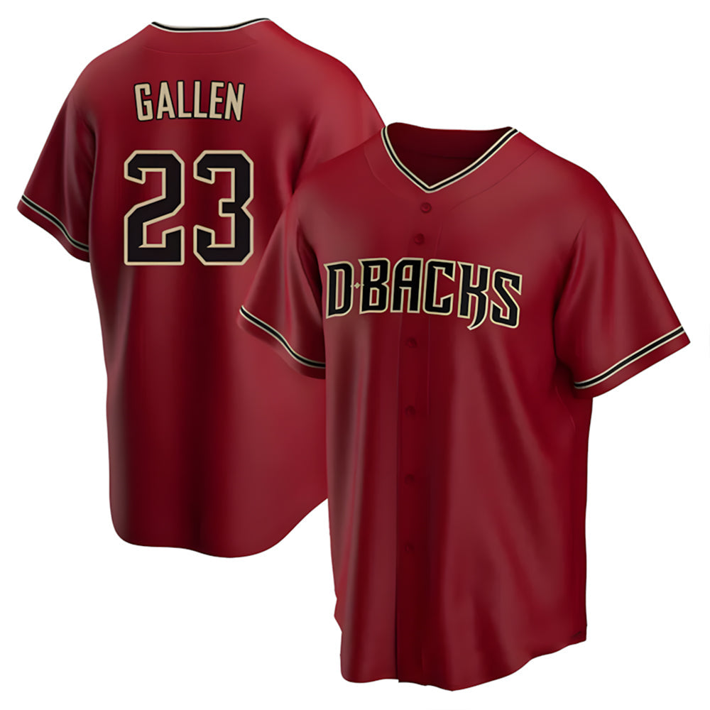 Mdoa A.Diamondbacks #23 Zac Gallen Player Red Replica Game Stitched Jerseys