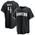 Mdoa A.Diamondbacks #4 Ketel Marte Player Black Pointed collar Replica Game Stitched Jerseys
