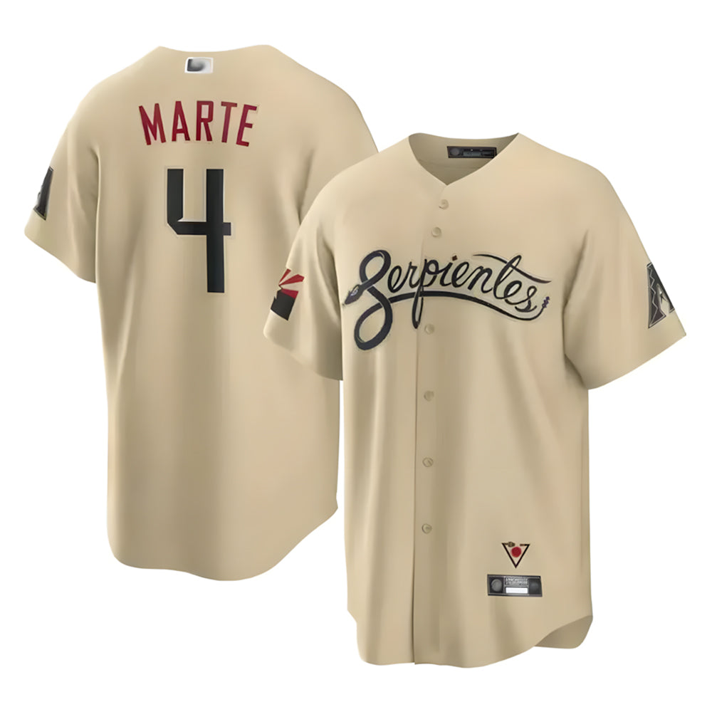 Mdoa A.Diamondbacks #4 Ketel Marte Player Gold City Connect Stitched Jerseys