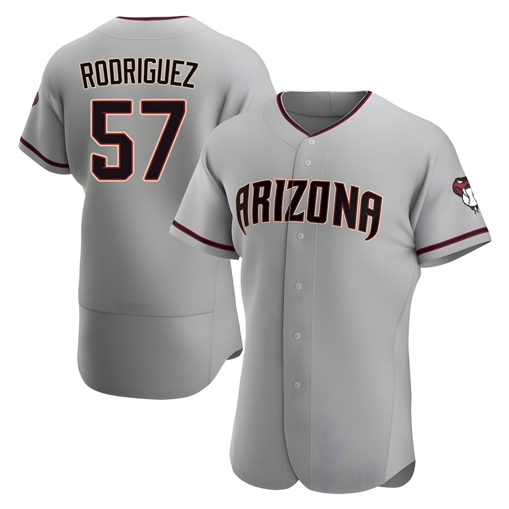 Mdoa A.Diamondbacks #57 Eduardo Rodriguez Player Gray Road Stitched Jersey