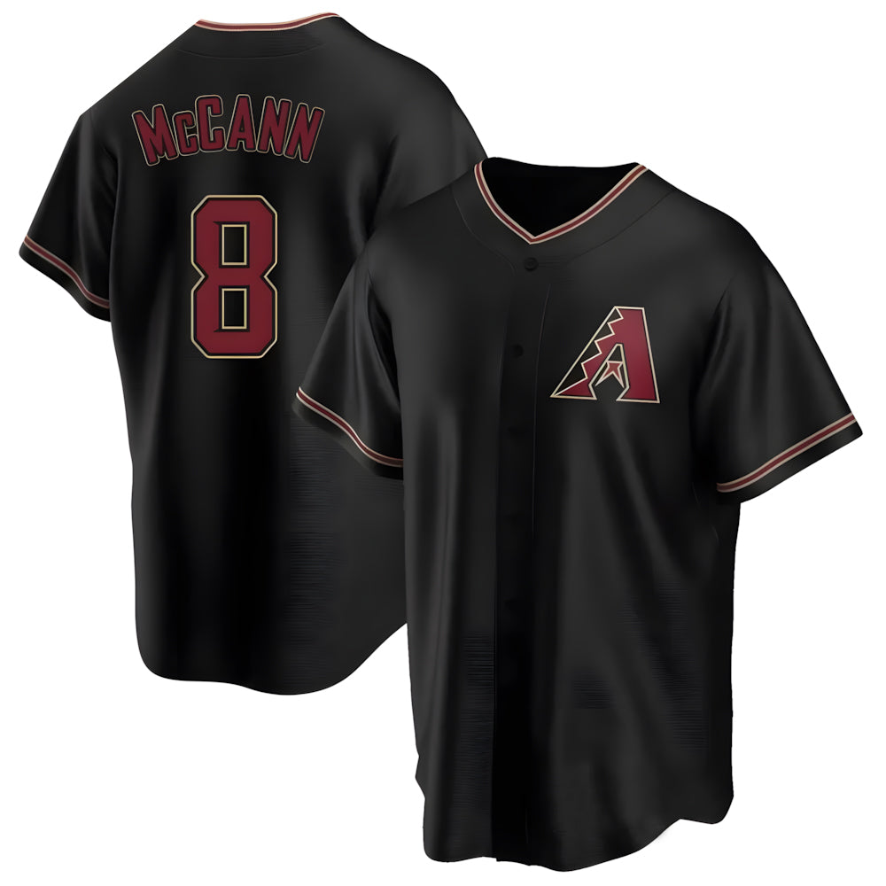 Mdoa A.Diamondbacks #8 James McCann Player Black Replica Alternate Stitched Jersey