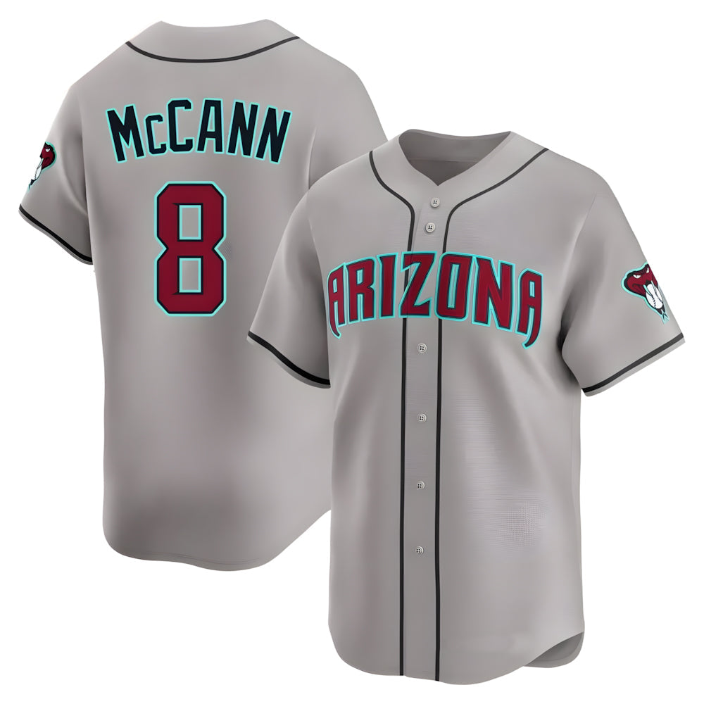 Mdoa A.Diamondbacks #8 James McCann Player Gray Limited Alternate Stitched Jersey