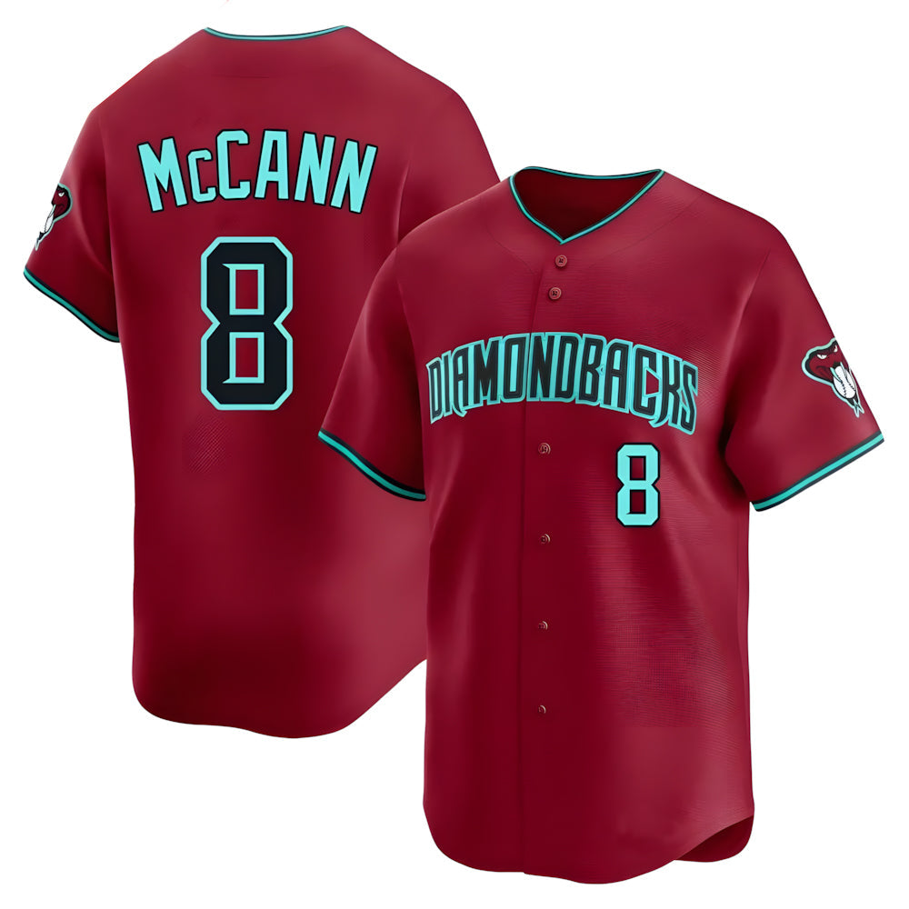 Mdoa A.Diamondbacks #8 James McCann Player Red Limited Alternate Stitched Jersey