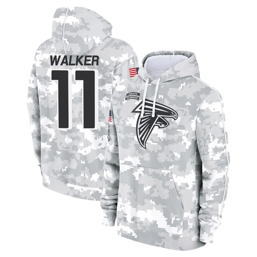 Mdoa A.Falcons #11 Jalon Walker Player Arctic Camo Salute to Service Limited Hoodie Stitched Jerseys