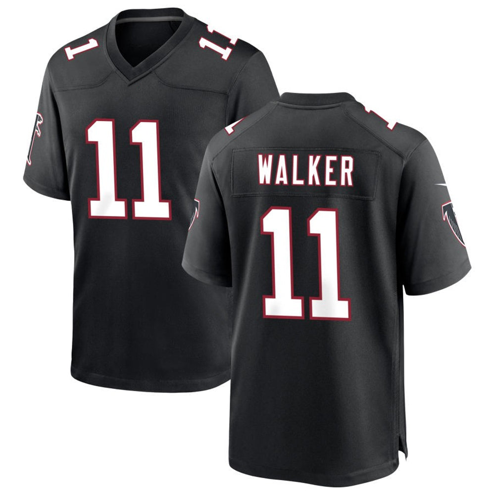 Mdoa A.Falcons #11 Jalon Walker Player Black Throwback Game Stitched Jerseys