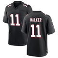Mdoa A.Falcons #11 Jalon Walker Player Black Throwback Game Stitched Jerseys