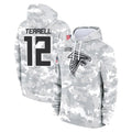 Mdoa A.Falcons #12 Avieon Terrell Player Arctic Camo Salute to Service Limited Hoodie Stitched Jerseys
