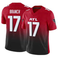 Mdoa A.Falcons #17 Zachariah Branch Player Red Vapor F.U.S.E. Limited Stitched Jerseys