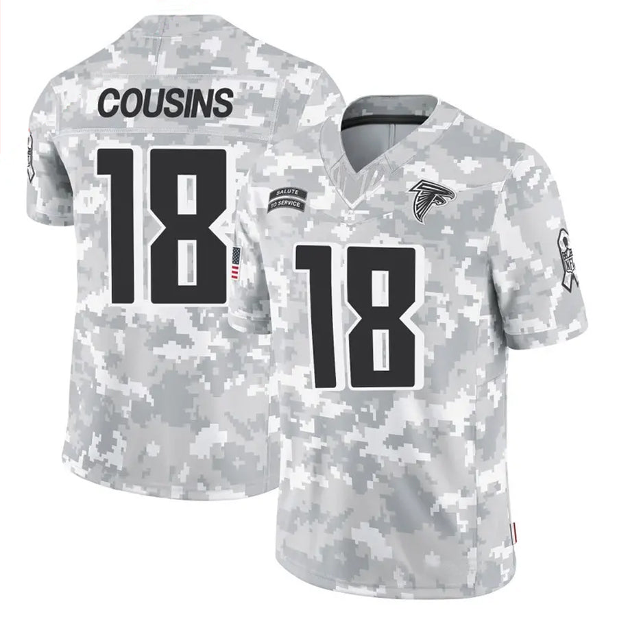 Mdoa A.Falcons #18 Kirk Cousins Player Arctic Camo Salute to Service Limited Stitched Jerseys