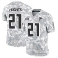 Mdoa A.Falcons #21 Mike Hughes Player Arctic Camo Salute to Service Limited Stitched Jerseys