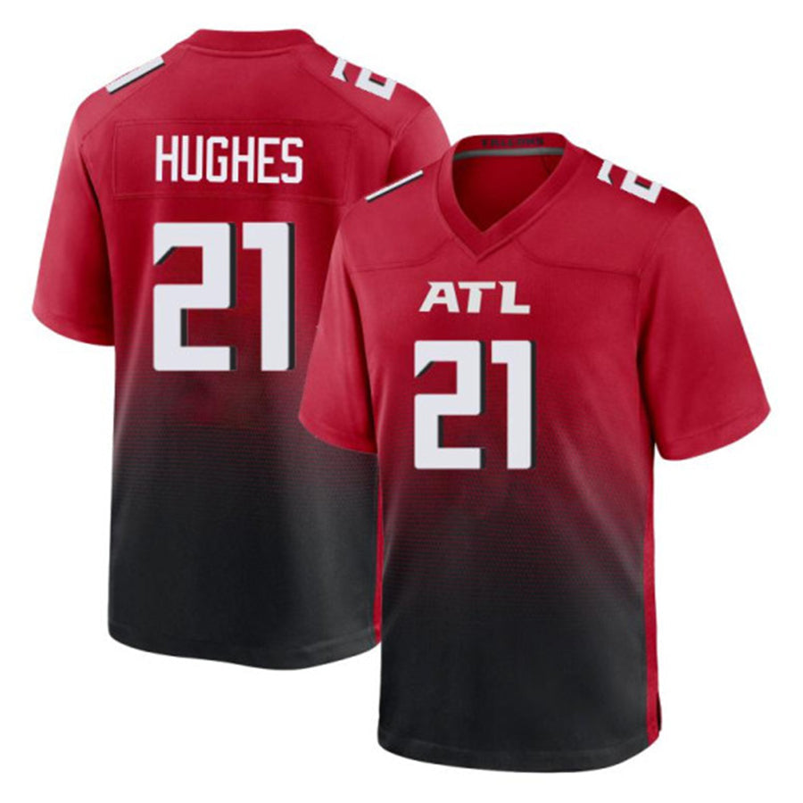 Mdoa A.Falcons #21 Mike Hughes Player Red Home Game Stitched Jerseys