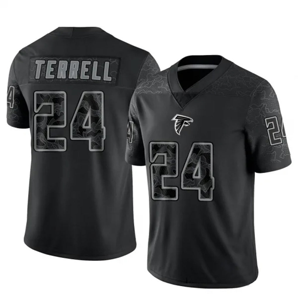 Mdoa A.Falcons #24 A.J. Terrell Jr. Player Black RFLCTV Limited Stitched Jerseys