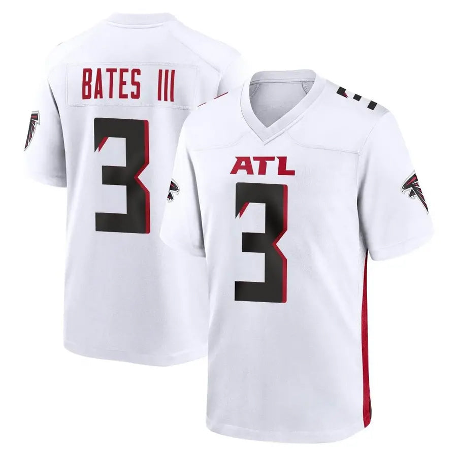 Mdoa A.Falcons #3 Jessie Bates III Player White Home Game Stitched Jerseys