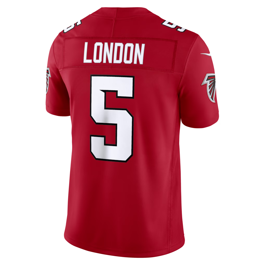 Mdoa A.Falcons #5 Drake London Red Team Vapor F.U.S.E. Limited Stitched Jerseys