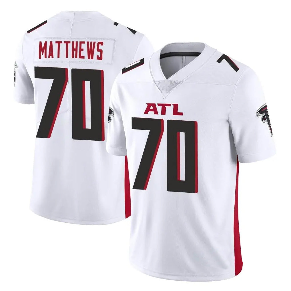 Mdoa A.Falcons #70 Jake Matthews Player White Vapor Untouchable Limited Home Game Stitched Jerseys