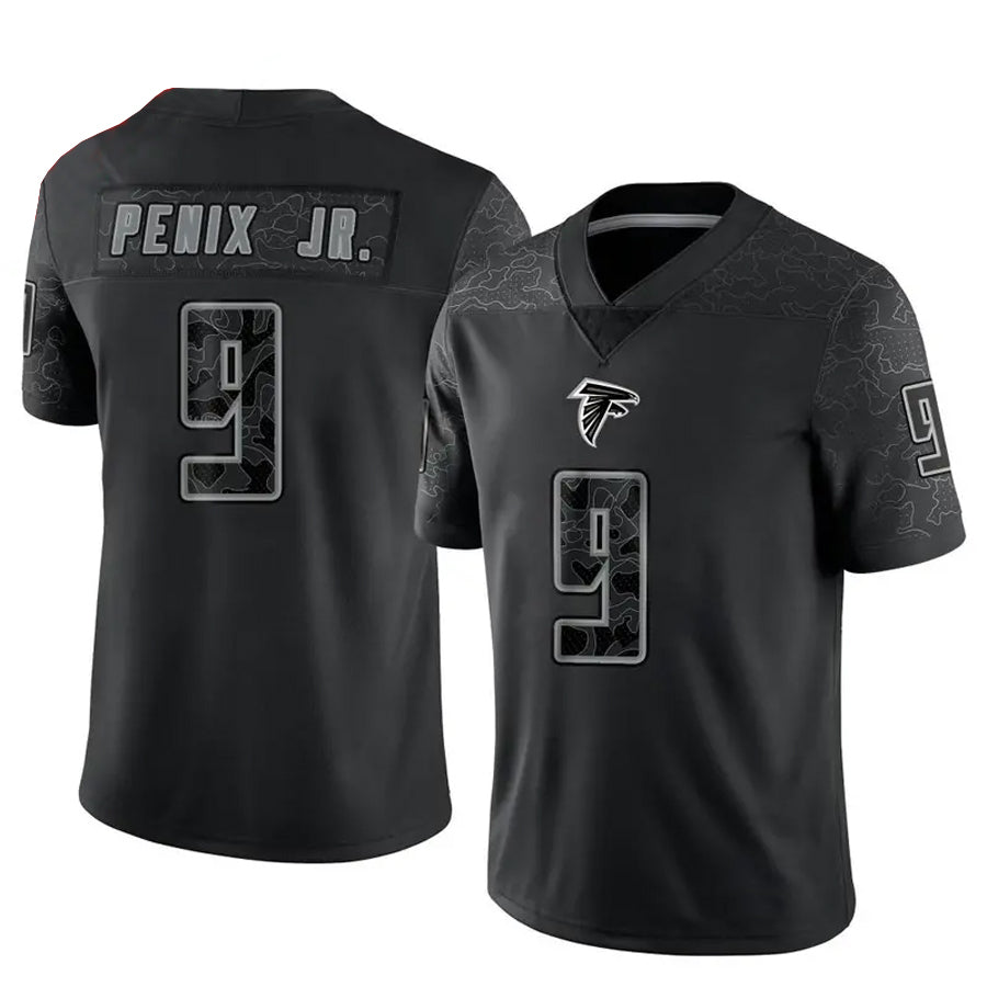 Mdoa A.Falcons #9 Michael Penix Jr. Player Black RFLCTV Limited Stitched Jerseys
