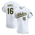 Mdoa Athletics #16 Nick Kurtz Player White Elite Road Stitched Jerseys