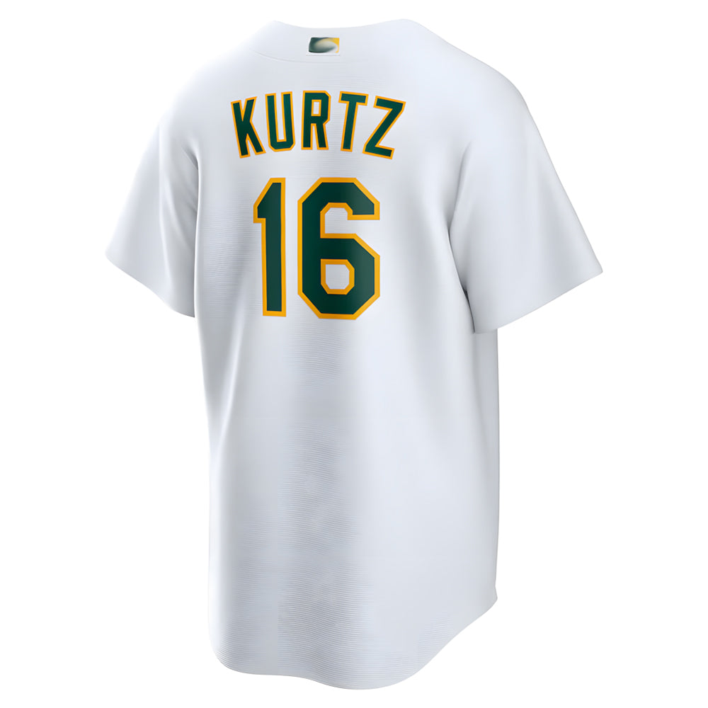 Mdoa Athletics #16 Nick Kurtz Player White Home Game Stitched Jerseys