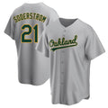 Mdoa Athletics #21 Tyler Soderstrom Player Gray Replica Road Stitched Jersey