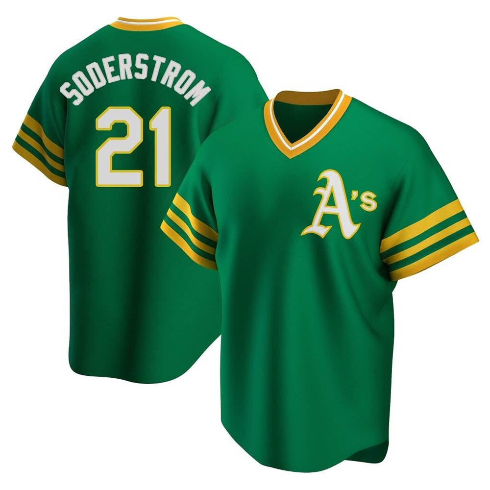 Mdoa Athletics #21 Tyler Soderstrom Player Green Replica Cooperstown Collection Stitched Jersey