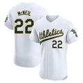 Mdoa Athletics #22 Jeff McNeil player White Elite Home Stitched Jersey
