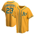 Mdoa Athletics #23 Shea Langeliers Player Gold Replica Alternate Stitched Jersey