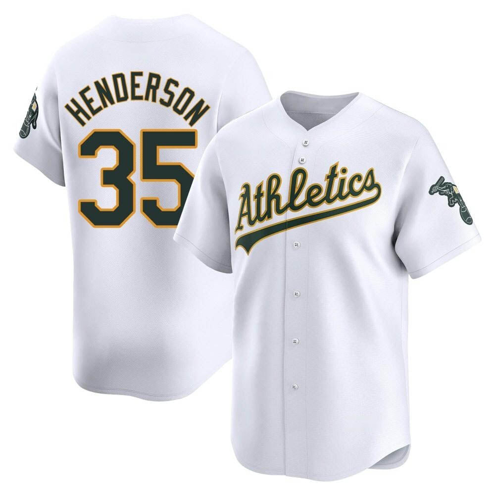 Mdoa Athletics #35 Rickey Henderson Player White Limited Home Stitched Jersey