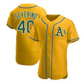 Mdoa Athletics #40 Luis Severino player Gold Authentic Alternate Stitched Jersey