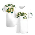 Mdoa Athletics #40 Luis Severino player White Authentic Home Stitched Jersey