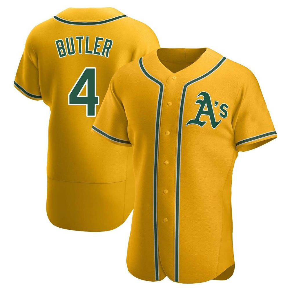 Mdoa Athletics #4 Lawrence Butler player Gold Authentic Alternate Stitched Jersey