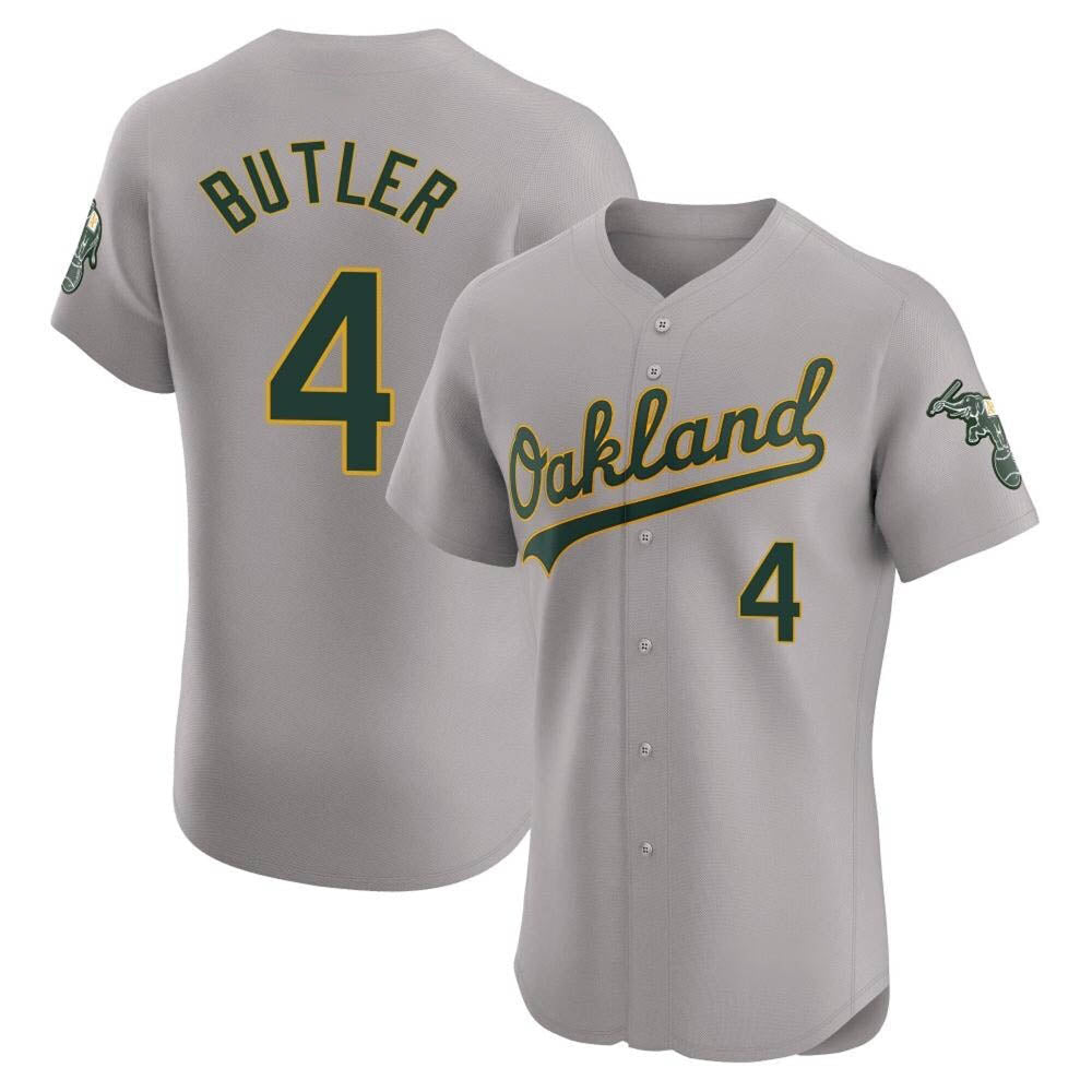 Mdoa Athletics #4 Lawrence Butler player Gray Elite Road Stitched Jersey