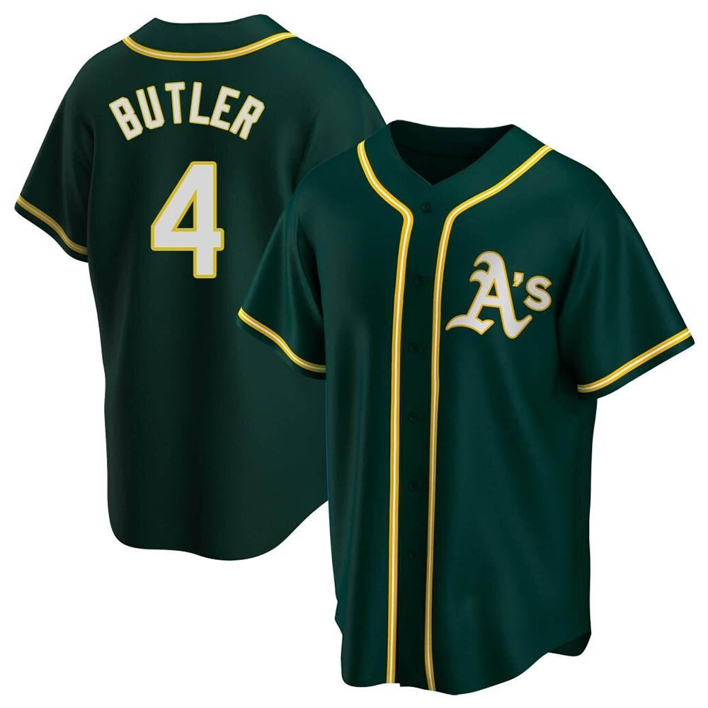 Mdoa Athletics #4 Lawrence Butler player Green Replica Alternate Stitched Jersey