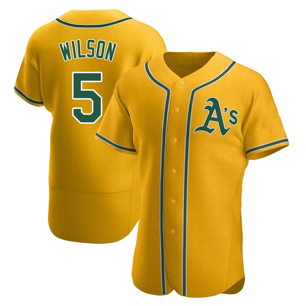 Mdoa Athletics #5 Jacob Wilson Gold Authentic Alternate Stitched Jersey
