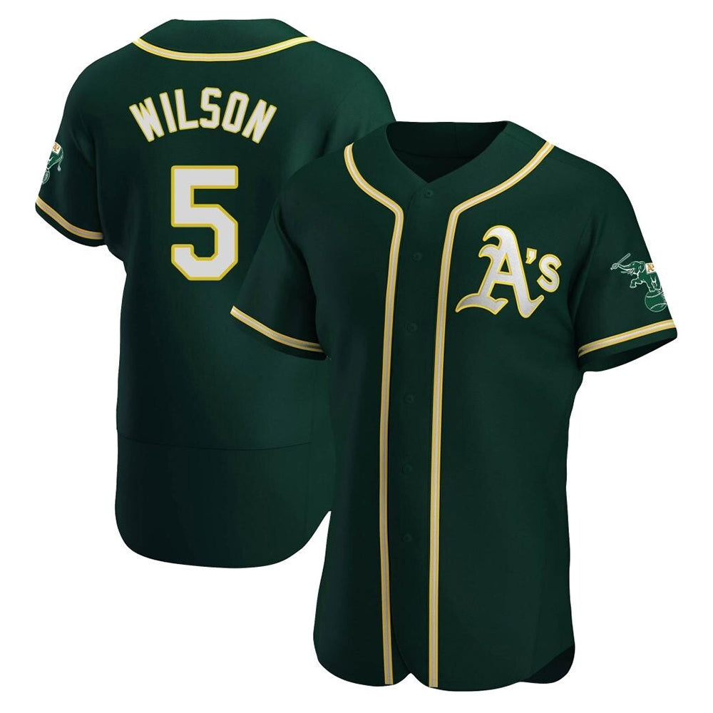 Mdoa Athletics #5 Jacob Wilson Green Authentic Alternate Stitched Jersey