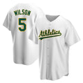 Mdoa Athletics #5 Jacob Wilson White Replica Home Stitched Jersey