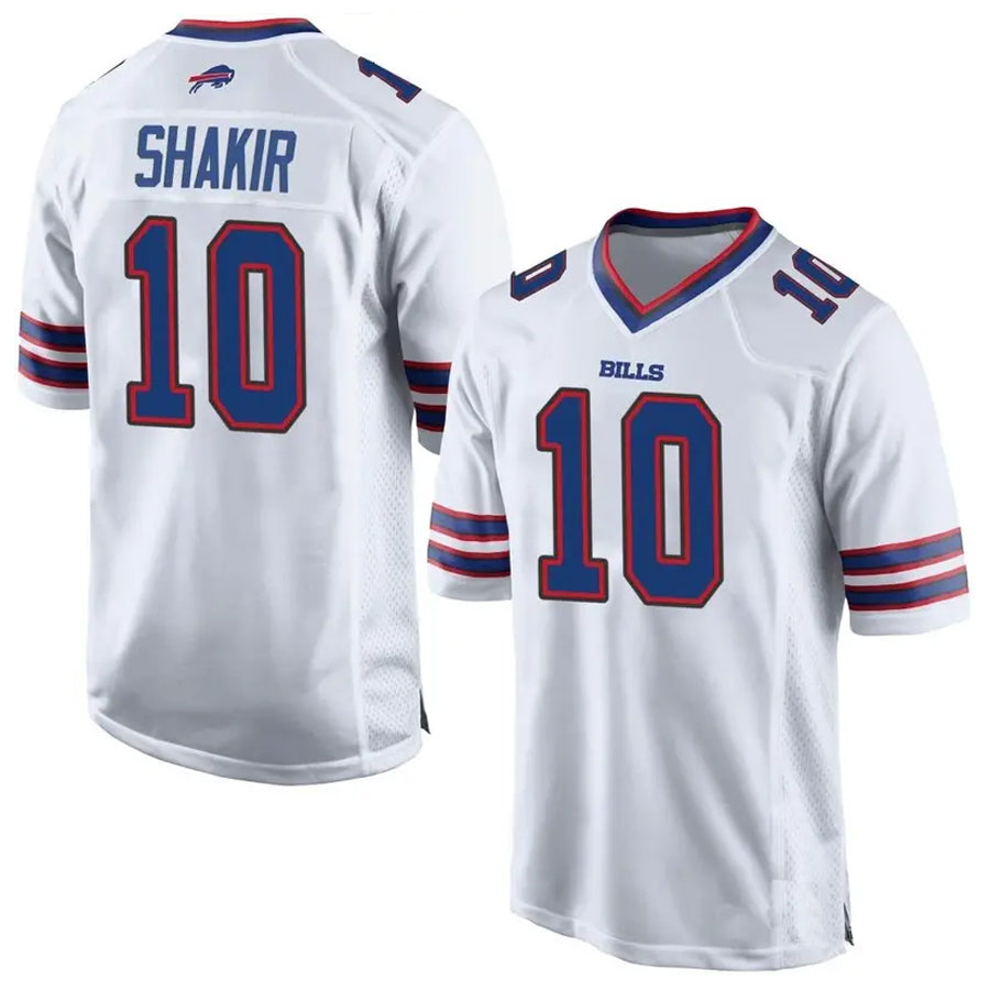 Mdoa B.Bills #10 Khalil Shakir Player White Home Game  Stitched Jerseys