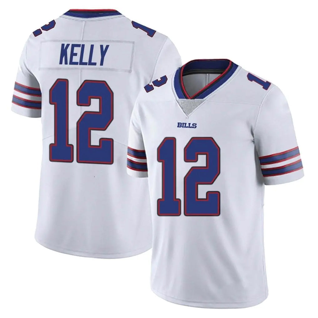 Mdoa B.Bills #12 Jim Kelly Player White Vapor Untouchable Limited Stitched Jerseys